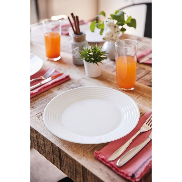 Service de Vaisselle Luminarc Harena Blanc verre 19 Pièces 8 Service de Vaisselle Luminarc Harena Blanc verre 19 Pièces 8