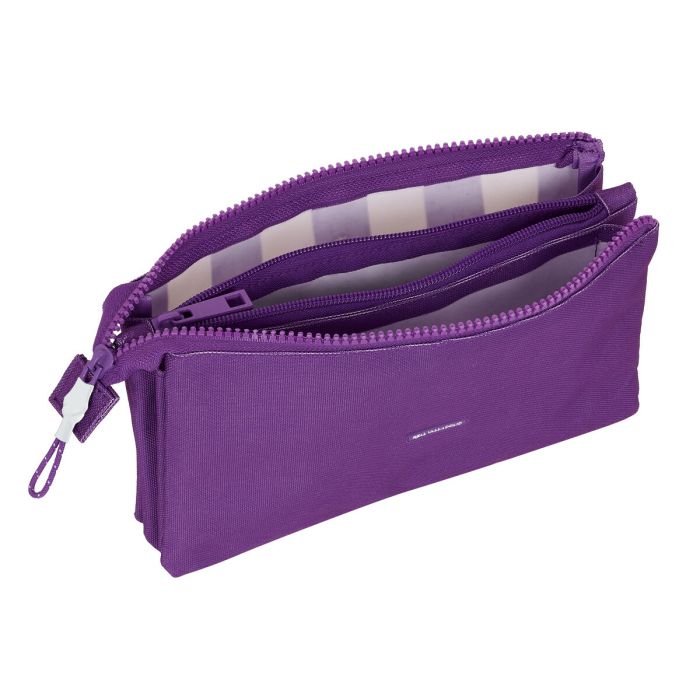 Trousse Fourre-Tout Double Real Valladolid C.F. Violet 22 x 12 x 3 cm 2