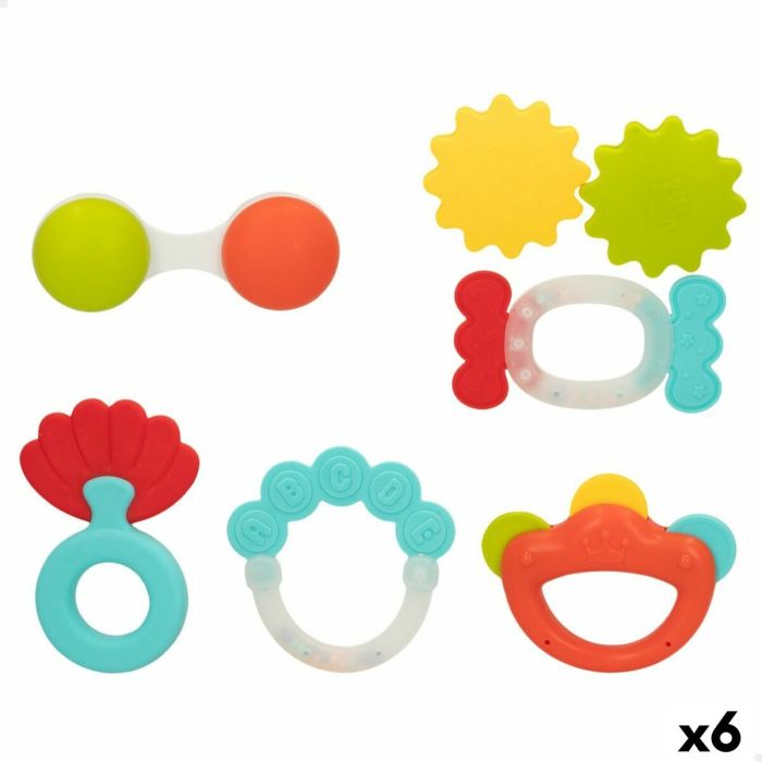 Kit de hochets Colorbaby 6 Pièces 12,5 x 1,5 x 6,5 cm (6 Unités) 3