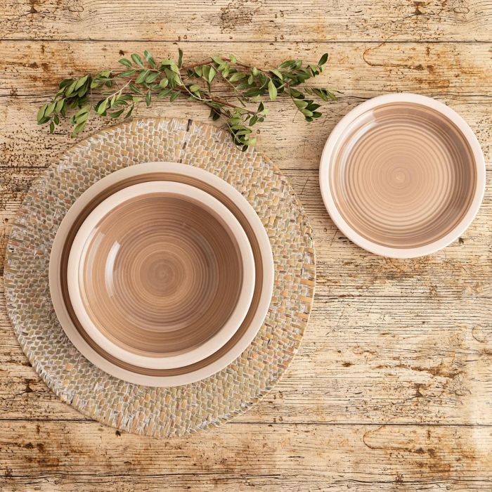 Plato Llano Cerámico Calypso Quid 27 cm (12 Unidades) 2 Plato Llano Cerámico Calypso Quid 27 cm (12 Unidades) 2