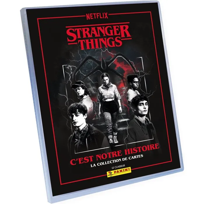 Panini - Pack de démarrage Stranger Things Saison 5 : Classeur, 3 pochettes (18 cartes) et carte Édition Limitée n°1 pour collection Panini - Pack de démarrage Stranger Things Saison 5 : Classeur, 3 pochettes (18 cartes) et carte Édition Limitée n°1 pour collection