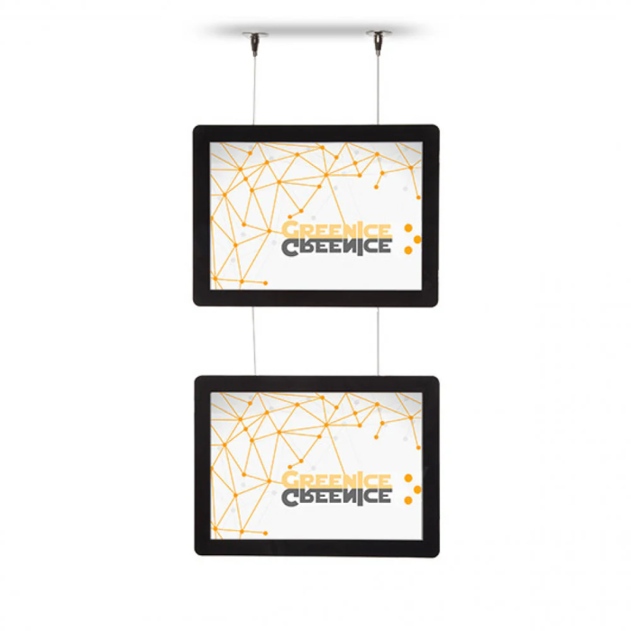 Kit de suspension pour affiche LED A4 double face 12VDC 2 Kit de suspension pour affiche LED A4 double face 12VDC 2