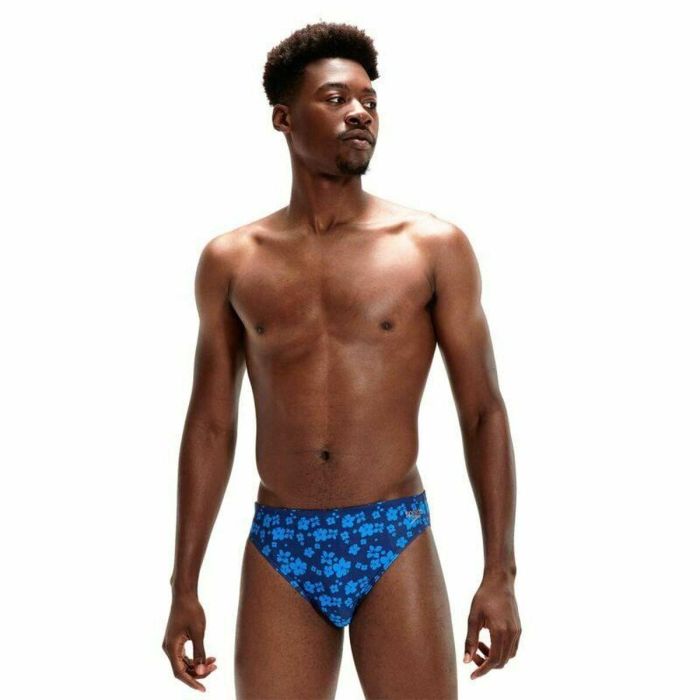 Maillot de bain homme Speedo Allover Brief Bleu 3 Maillot de bain homme Speedo Allover Brief Bleu 3
