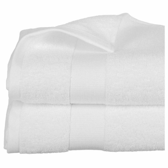 Serviette de toilette Atmosphera Coton Blanc 450 g/m² (100 x 150 cm) 2