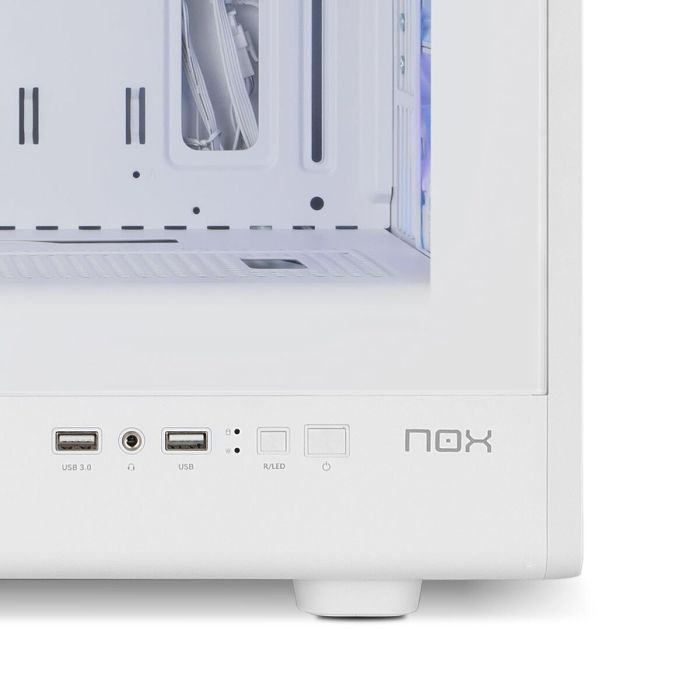 Boîtier ATX semi-tour Nox-Xtreme NXINFTYIOTAWH Blanc 4