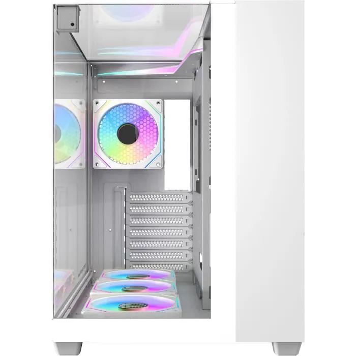 Darkflash TH285 - Boîtier PC Moyen Tour ATX Blanc avec 4 Ventilateurs 120mm A-RGB, Verre Trempé sur 3 Côtés, USB 3.0 et HD Audio Darkflash TH285 - Boîtier PC Moyen Tour ATX Blanc avec 4 Ventilateurs 120mm A-RGB, Verre Trempé sur 3 Côtés, USB 3.0 et HD Audio