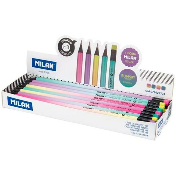 Crayon avec Gomme Milan Sunset Rond HB (24 Unités) 1