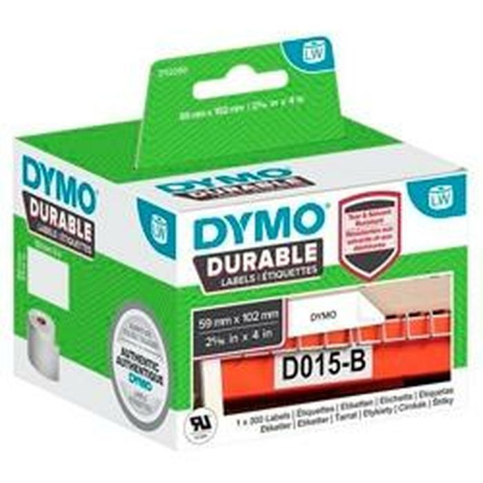 Etiquettes pour Imprimante Dymo Durable Blanc 102 x 59 mm Noir (6 Unités) 1