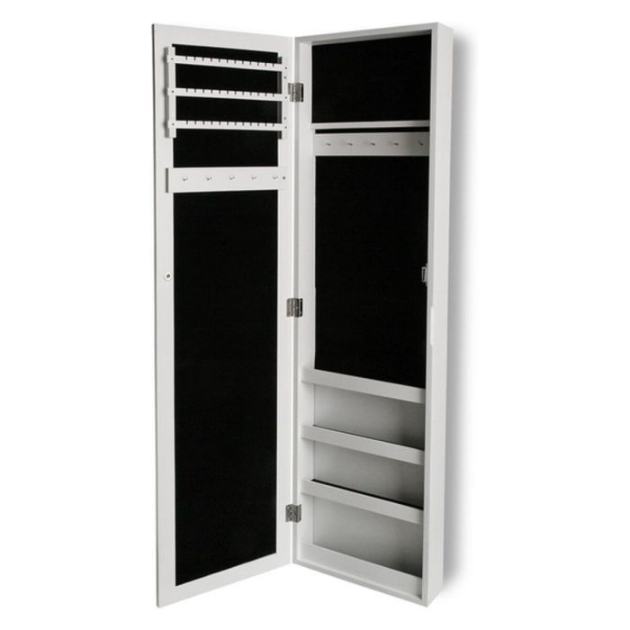 Miroir mural Versa Blanc Bois MDF Minimaliste 10 x 120 x 30 cm 2 Miroir mural Versa Blanc Bois MDF Minimaliste 10 x 120 x 30 cm 2