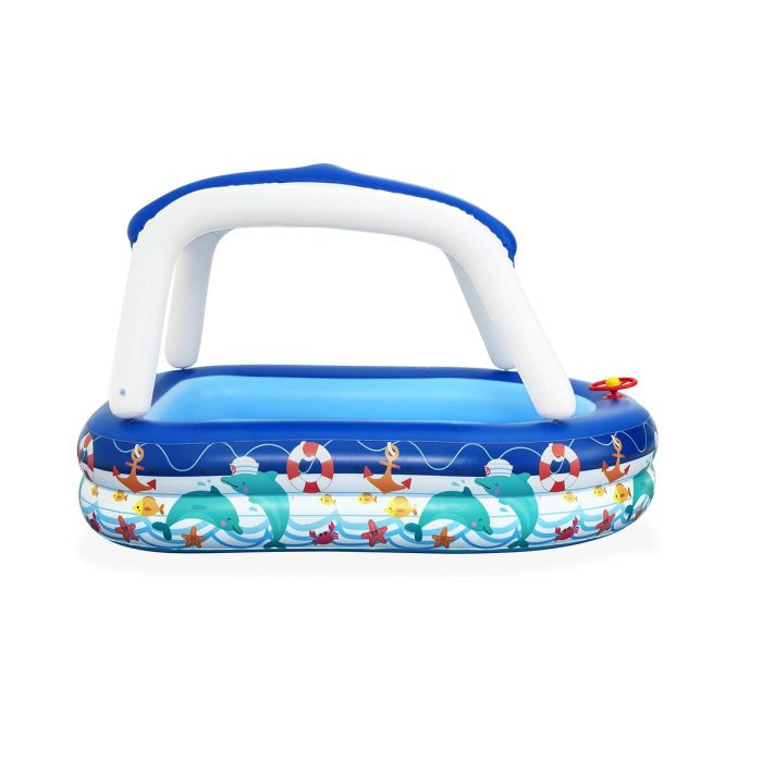 "Bestway Piscine Gonflable Enfant Bateau avec Volant Toit Détachable 213x155x132 cm +3 Ans Jardin 54370" 5 "Bestway Piscine Gonflable Enfant Bateau avec Volant Toit Détachable 213x155x132 cm +3 Ans Jardin 54370" 5