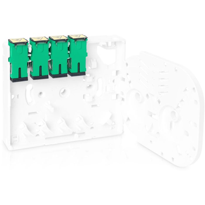 Digitus Boîtier FTTH mural blanc IP45 pour 4 couplages SC SX - 80 x 100 x 30 mm