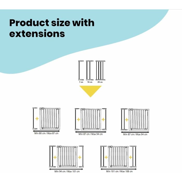 Barrière de sécurité Safety 1st Easy Close Marron Noir 73-80 cm 6