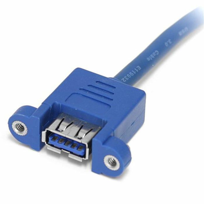 Câble USB Startech USB3SPNLAFHD IDC USB A Bleu 2