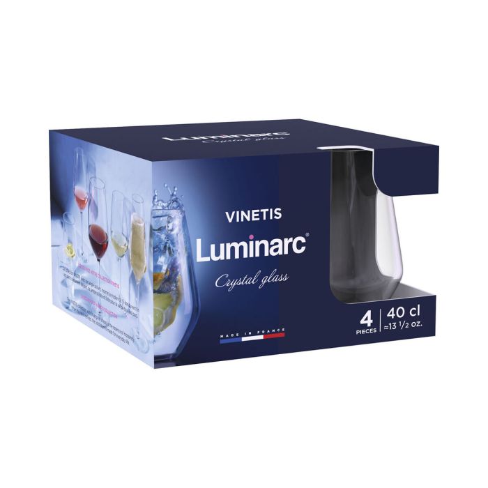 Set de Verres Luminarc Vinetis Transparent verre 400 ml (4 Unités) 1