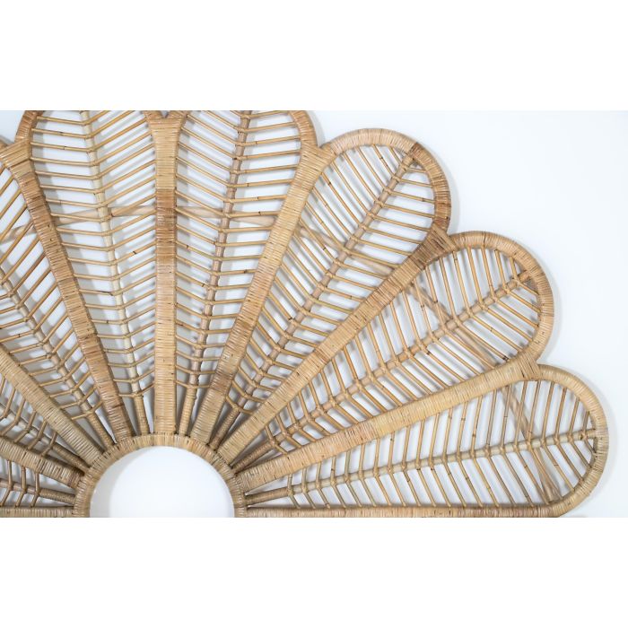 GINER Y COLOMER Tête de lit en rotin naturel, design artisanal, 180 cm de large, finition naturelle 1