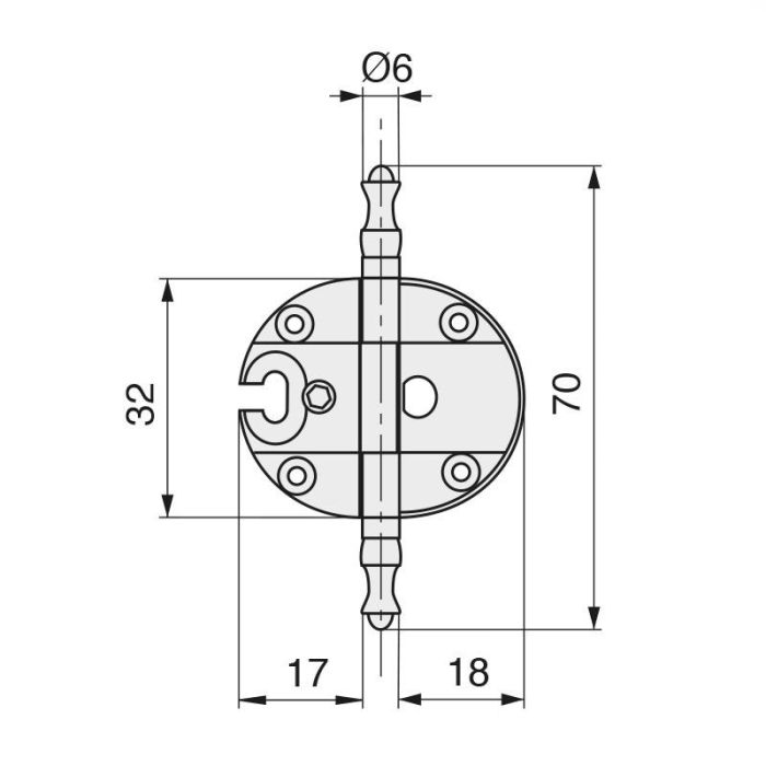Vitra Bisagras De Estilo Con Remate Regulable. Acabado Níquel Herrajes Alk 1
