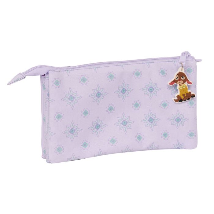 Trousse Fourre-Tout Triple Wish Lila 22 x 12 x 3 cm 1