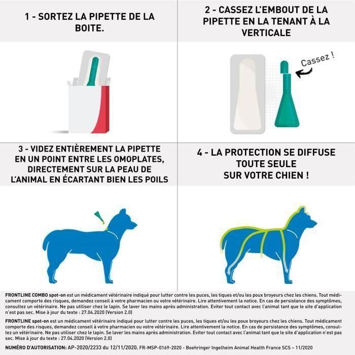 Frontline Spot On chien - Anti-puces anti-tiques pour chien M - 10-20kg - 4 pipettes 3
