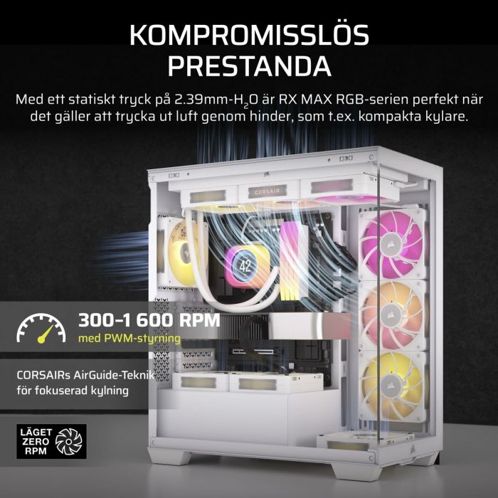 Ventillateur de cabine Corsair CO-9051039-WW iCUE LINK RX140 RGB Max White (1 Unité) 5