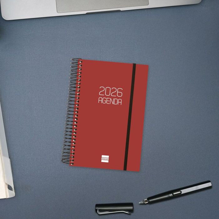 Agenda Finocam OPAQUE Bordeaux 11,7 x 18,1 cm 2026 5