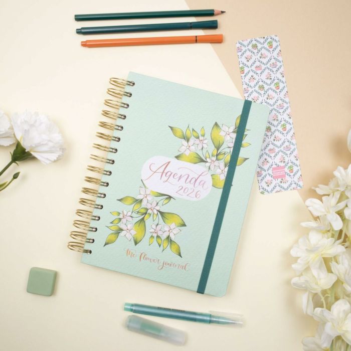 Agenda Finocam THE FLOWER JOURNAL A5 15,5 x 21,2 cm Vert 2026 10