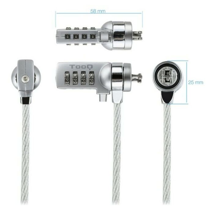 Câble de sécurité TooQ TQCLKC0015 1,5 m 3 Câble de sécurité TooQ TQCLKC0015 1,5 m 3