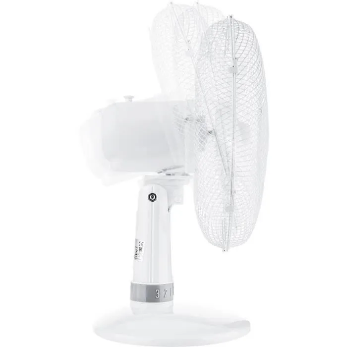 Sencor SFE 3027WH-EUE3 Ventilateur de bureau oscillant 30 cm - 3 vitesses, inclinaison réglable, 40W, silencieux 50 dB