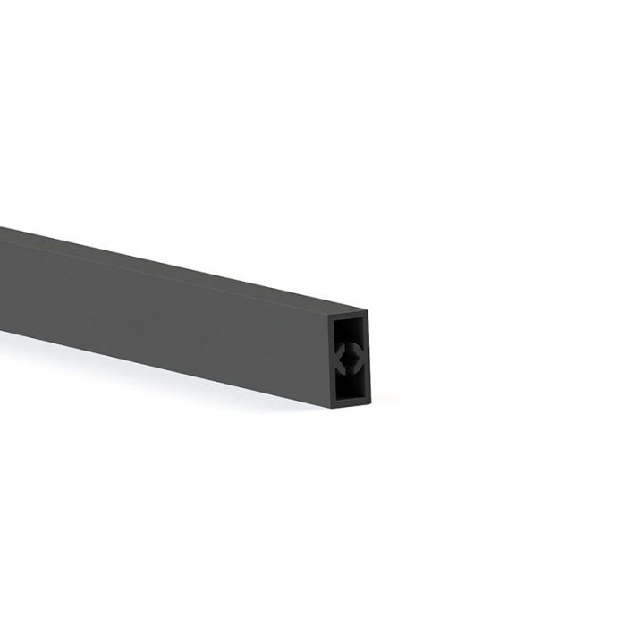 Perfil Tirador Qube Blanco 20X10 1,10M  Para Cajon Interior Acabado Antracita Herrajes Alk 2