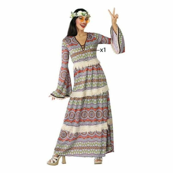 Déguisement pour Adultes Hippie Multicouleur (1 Unités) 3