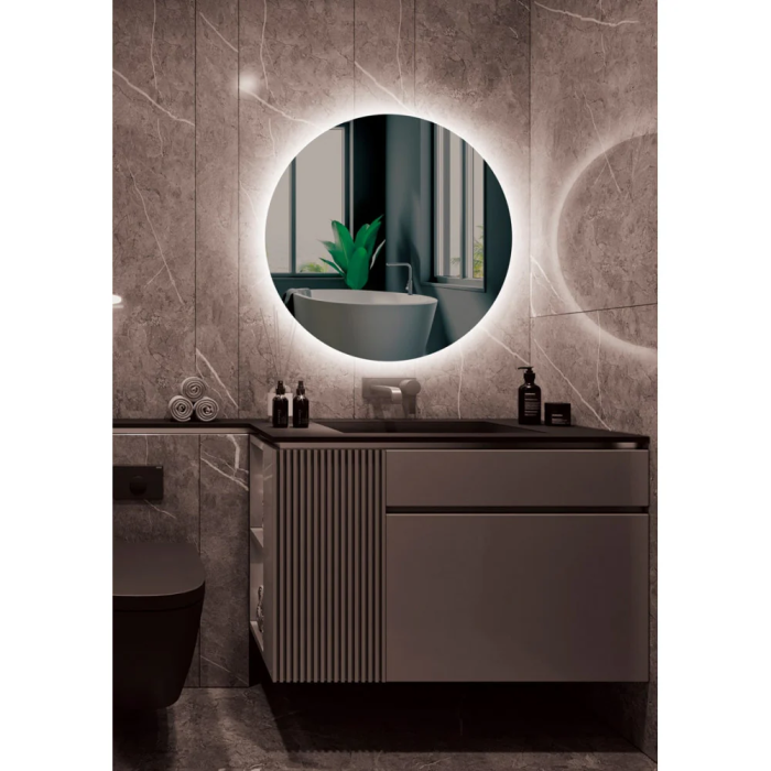 LIMEX Miroir Lumineux Salle de Bain Lisboa Ø80cm Blanc Froid Capteur Anti-buée / On-Off LIMEX-LISB002/80 0