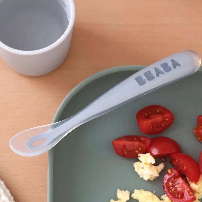 Beaba Set de 4 cuillères première alimentation Silicone souple Rainbow 3