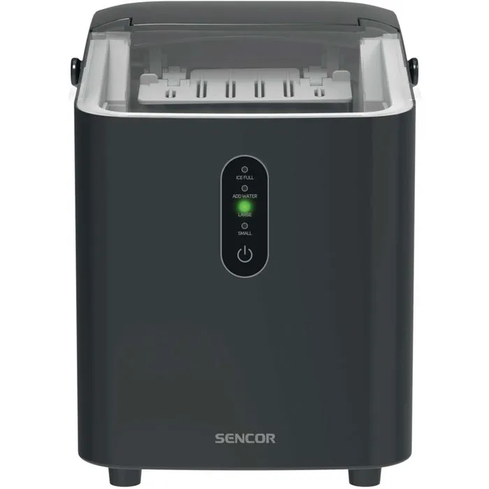 Sencor SIM 2500BK - Machine à Glaçons Portative, 12 kg/jour, 8 glaçons en 8 min, Fonction Arrêt Automatique, 1L