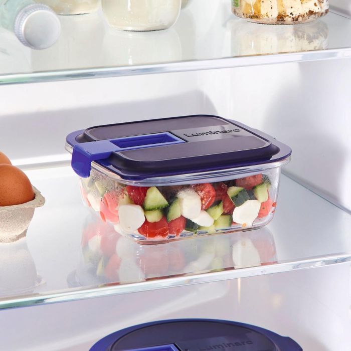 Recipiente Cuadrado Hermético Vidrio Easy Box Luminarc 76 cL 2