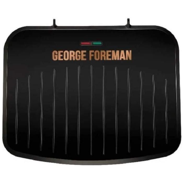 Grill électrique GEORGE FOREMAN - Surface cuisson 33x28cm - Plaques cuivre antiadhésives - 1300W 0 Grill électrique GEORGE FOREMAN - Surface cuisson 33x28cm - Plaques cuivre antiadhésives - 1300W 0