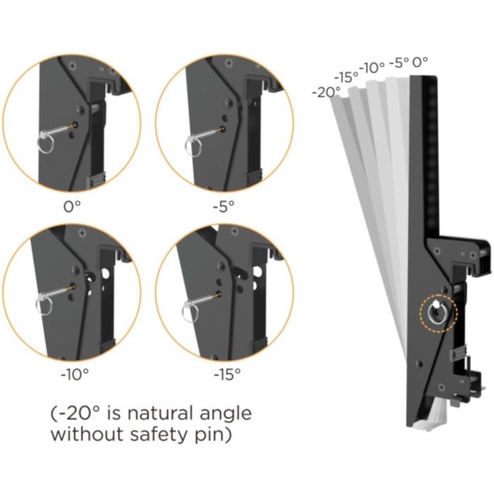 Equip Deckenhalterung 45"-55"/2TFT je 50kg 1Gelenk neig. sw lite Retail (Speditionsversand) 5