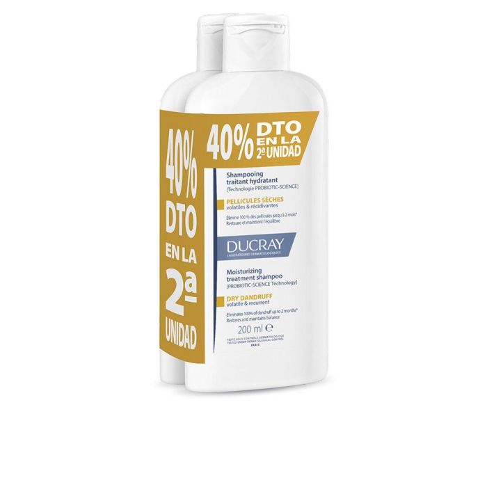 Ducray Kelual Squanorm Shampoing Pellicules Sèches Pack 2 X 400 mL