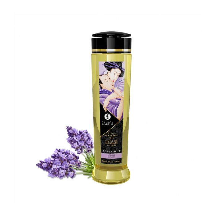 Huile de massage érotique Shunga 240 ml Lavande 1