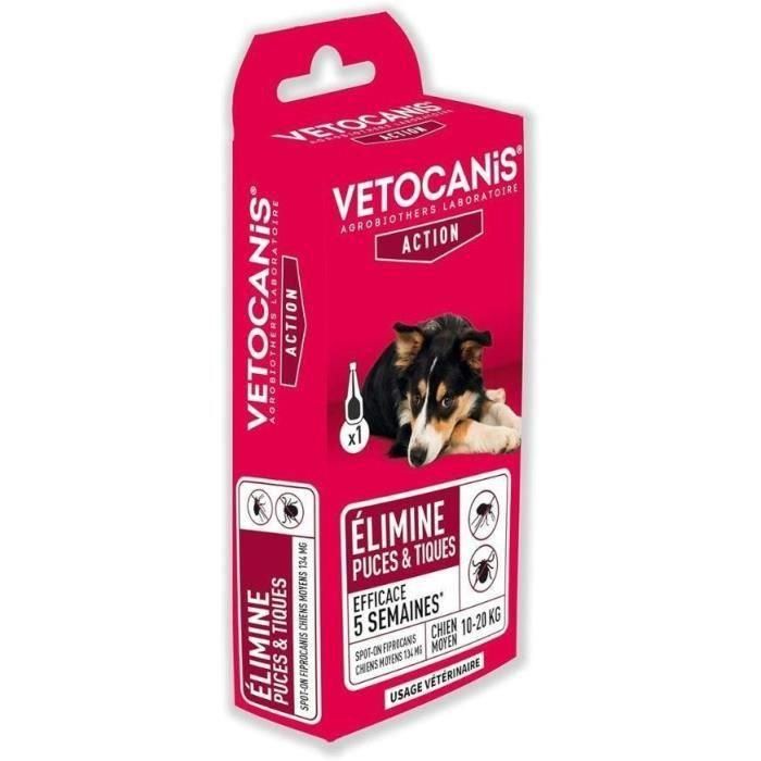 Pipette Fiprocanis - VETOCANIS - Pour Chiens Moyens - 134 mg 1 Pipette Fiprocanis - VETOCANIS - Pour Chiens Moyens - 134 mg 1