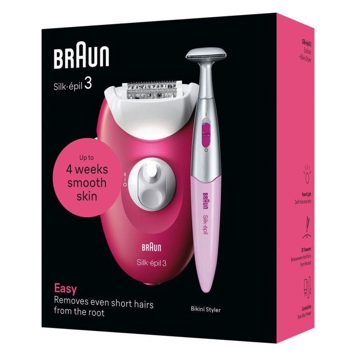 Épilateur électrique Braun SE3-202 Fuchsia 18 Épilateur électrique Braun SE3-202 Fuchsia 18