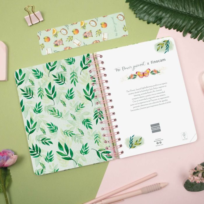Agenda Finocam THE FLOWER JOURNAL A5 15,5 x 21,2 cm Rose 2026 9