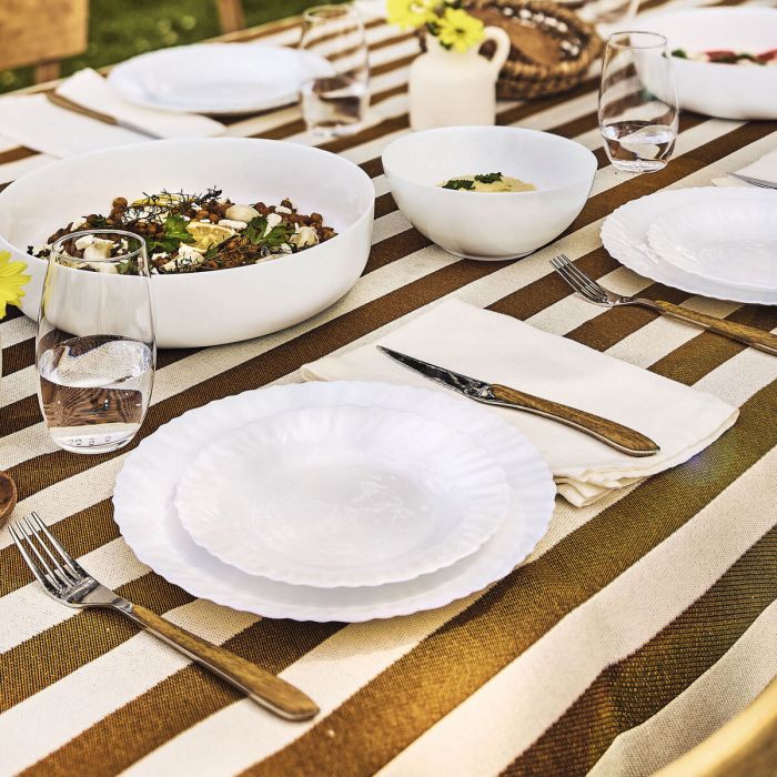 Assiettes Luminarc Feston Blanc verre 18 Pièces 1 Assiettes Luminarc Feston Blanc verre 18 Pièces 1