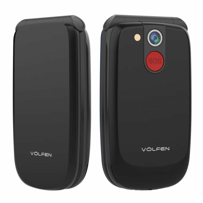 Téléphone portable pour personnes âgées Volfen ASTRO FLIP Noir 48 MB 2,8" 4G 5