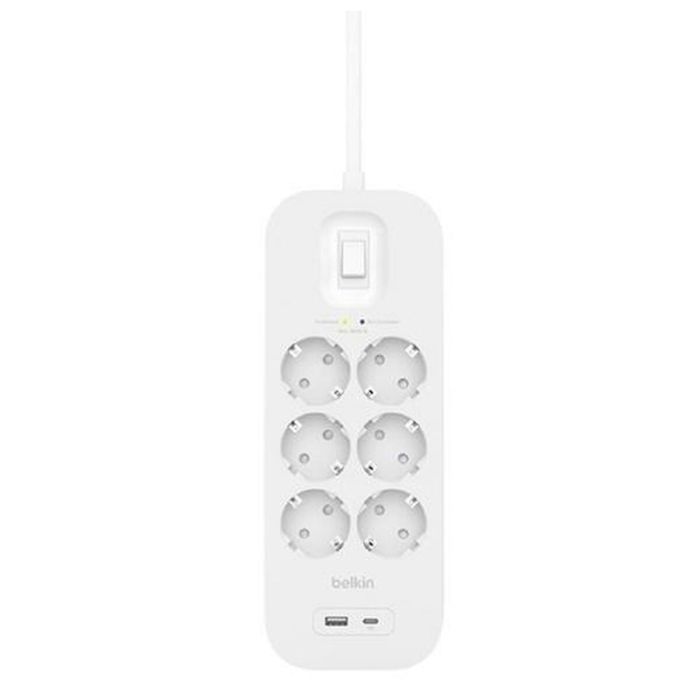 Multiprise 6 Prises avec Interrupteur Belkin Connect SRB002VF2M Blanc 0 Multiprise 6 Prises avec Interrupteur Belkin Connect SRB002VF2M Blanc 0