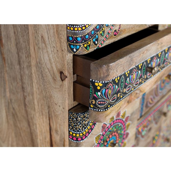 GINER Y COLOMER Commode 11 tiroirs en bois de manguier massif peint à la main - Meuble artisanal unique 3 GINER Y COLOMER Commode 11 tiroirs en bois de manguier massif peint à la main - Meuble artisanal unique 3