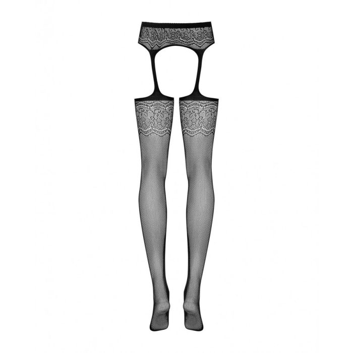 Bas avec porte jarretelles Obsessive S207 S/M/L Noir 1 Bas avec porte jarretelles Obsessive S207 S/M/L Noir 1