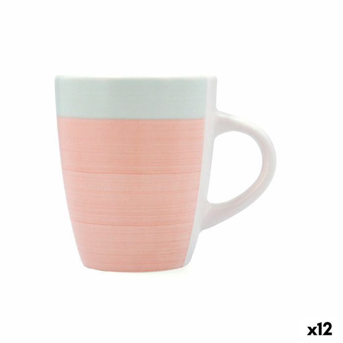 Tasse Quid Kaleido Vert Corail Céramique 330 ml (12 Unités)