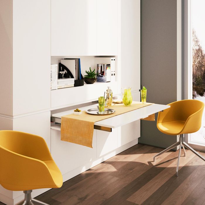 Emuca Coulisses pour table à rallonge Lunch brossé, Aluminium, Inox anodisé 1 Emuca Coulisses pour table à rallonge Lunch brossé, Aluminium, Inox anodisé 1