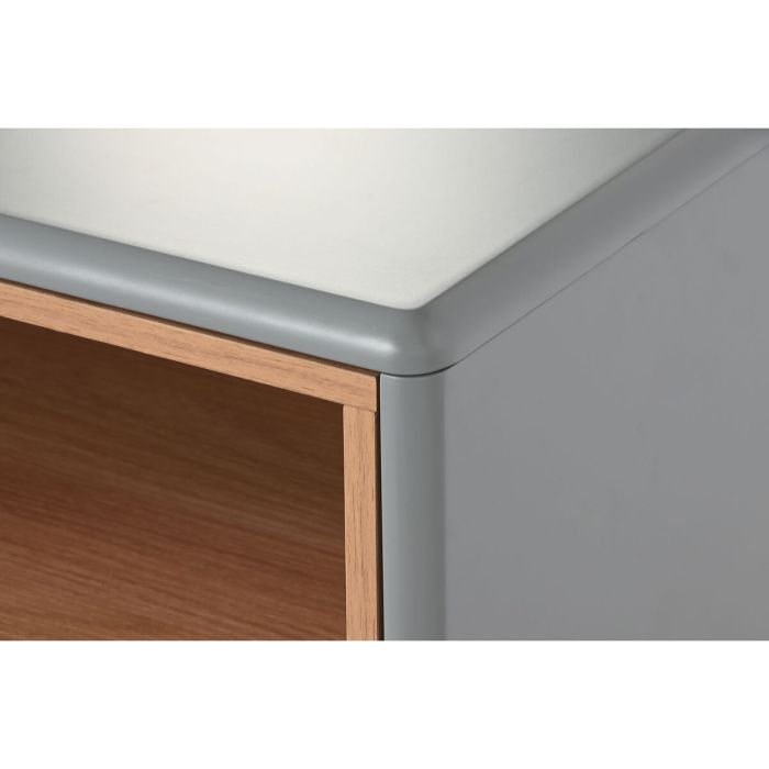 Table de Nuit Home ESPRIT Bleu Gris Naturel Bois MDF 48 x 40 x 55 cm 8