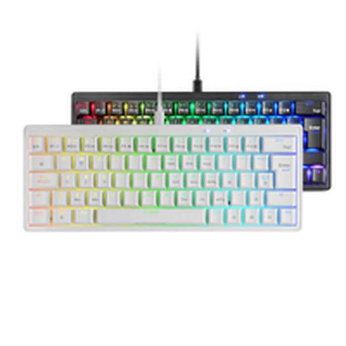 Clavier pour jeu Mars Gaming MKMINIPROWYES Qwerty US Blanc 6