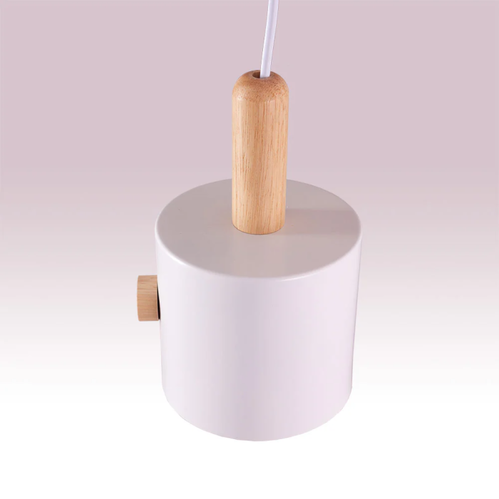 Lampe Suspendue "Scarlet" SKD-P1014-S Métal Bois Hauteur Réglable Design Moderne 7